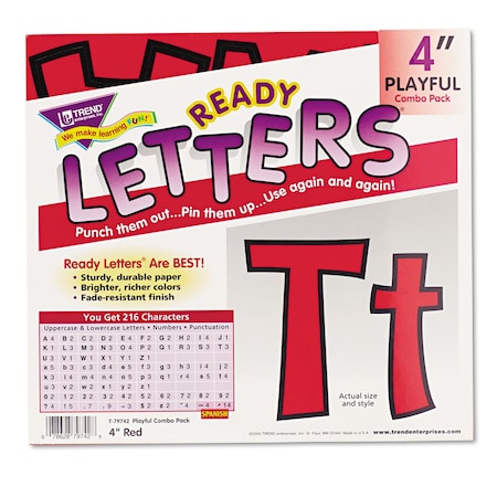 Letters,Upper/Lowercase Combo,Red,PK216